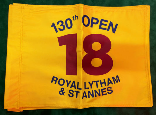 130th Open Championship at Royal Lytham & St Annes Unsigned Golf Flag (Yellow)