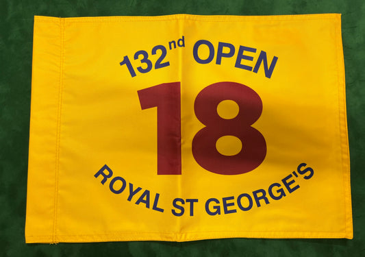 132nd Open Championship at Royal St George's Unsigned Golf Flag (Yellow)