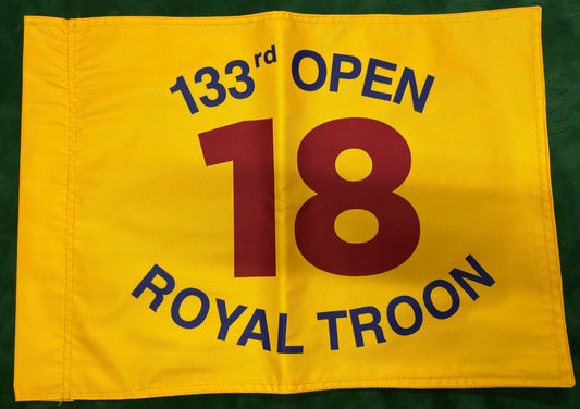 133rd Open Championship at Royal Troon Unsigned Golf Flag (Yellow)