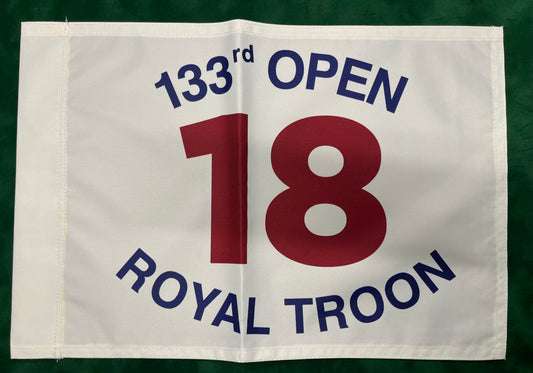 133rd Open Championship at Royal Troon Unsigned Golf Flag (White)