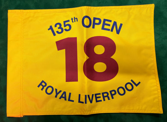 135th Open Championship at Royal Liverpool Unsigned Golf Flag (Yellow)