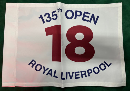 135th Open Championship at Royal Liverpool Unsigned Golf Flag (White)