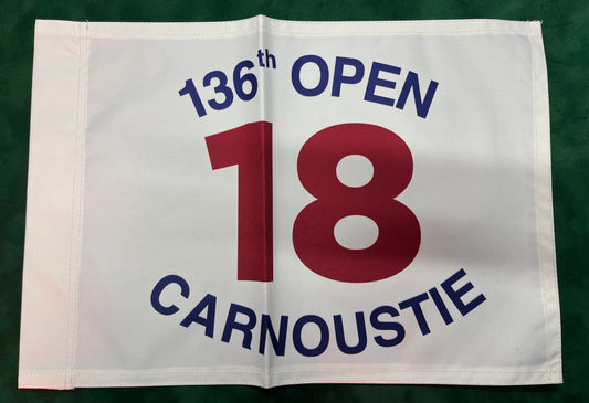 136th Open Championship at Carnoustie Unsigned Golf Flag (White)