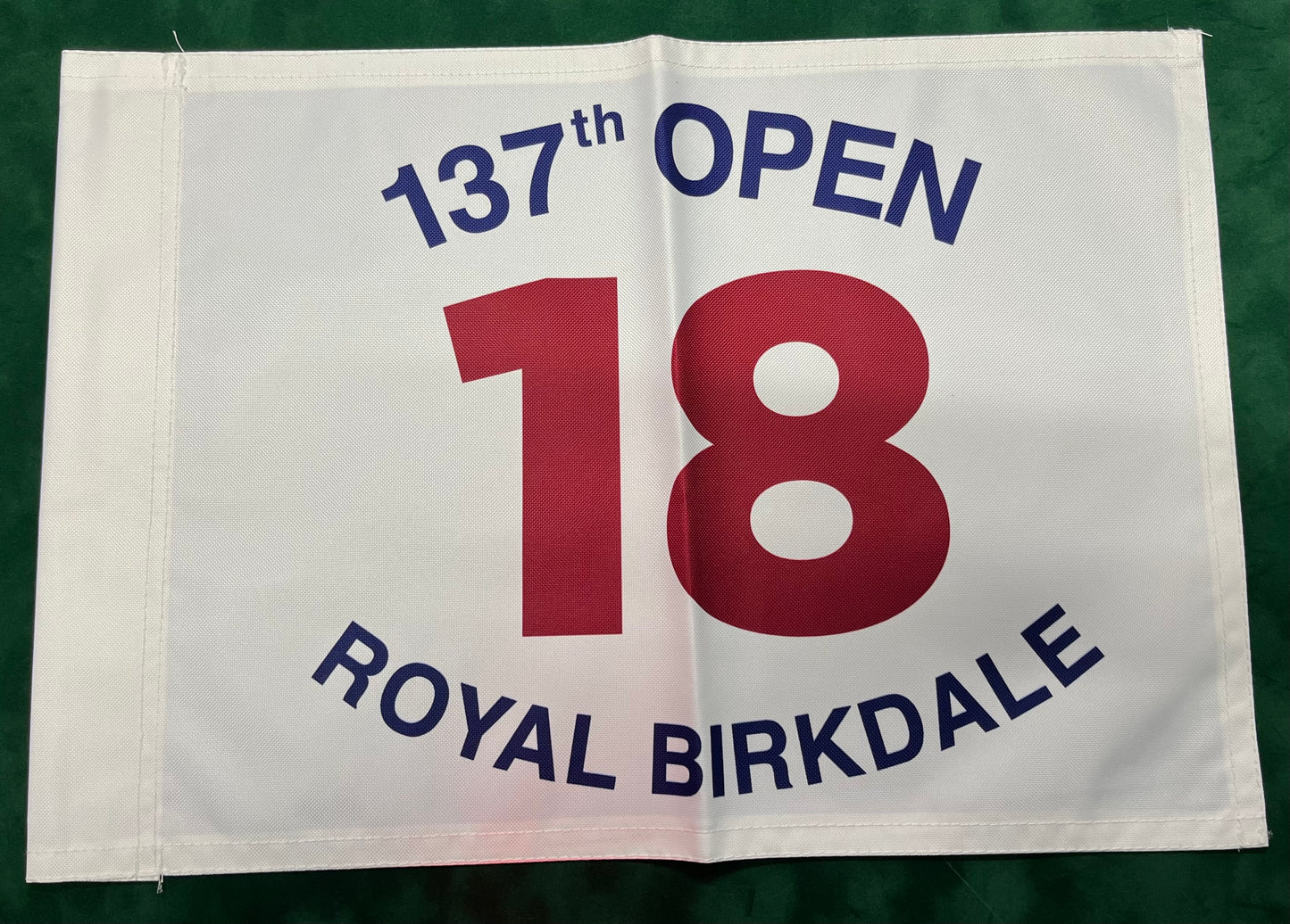 137th Open Championship at Royal Birkdale Unsigned Golf Flag (White)