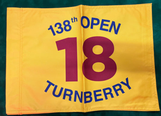 138th Open Championship at Turnberry Unsigned Golf Flag (Yellow)