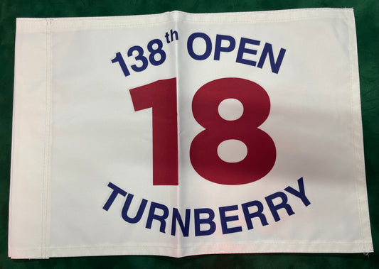 138th Open Championship at Turnberry Unsigned Golf Flag (White)