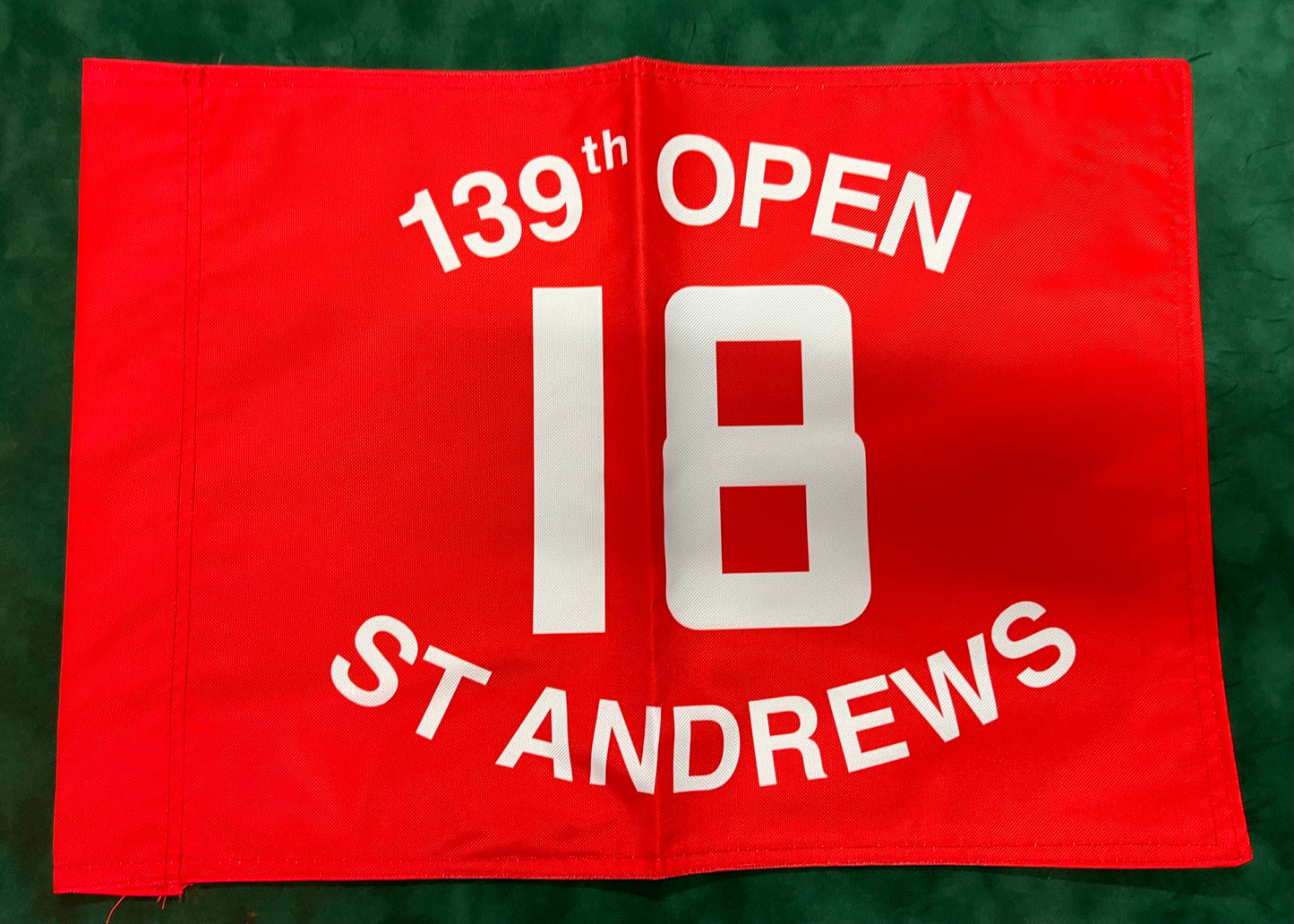 139th Open Championship at St Andrews Unsigned Golf Flag (Red)