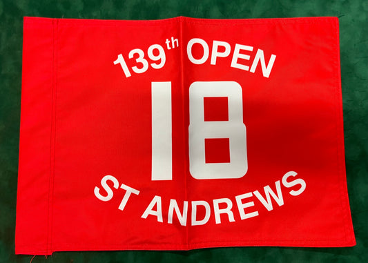 139th Open Championship at St Andrews Unsigned Golf Flag (Red)