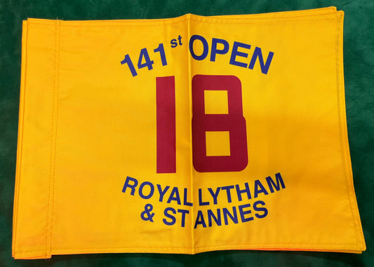 141st Open Championship at Royal Lytham & St Anne's Unsigned Golf Flag (Yellow)