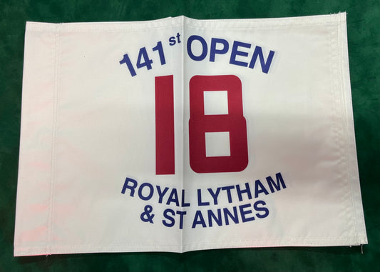 141st Open Championship at Royal Lytham & St Anne's Unsigned Golf Flag (White)