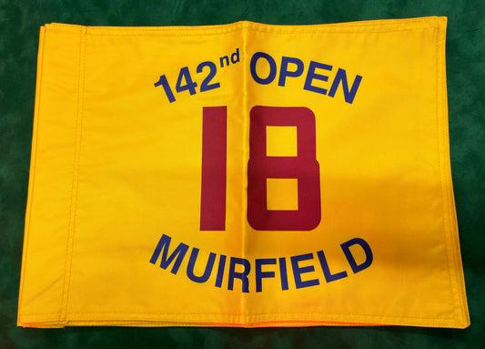 142nd Open Championship at Muirfield Unsigned Golf Flag (Yellow)