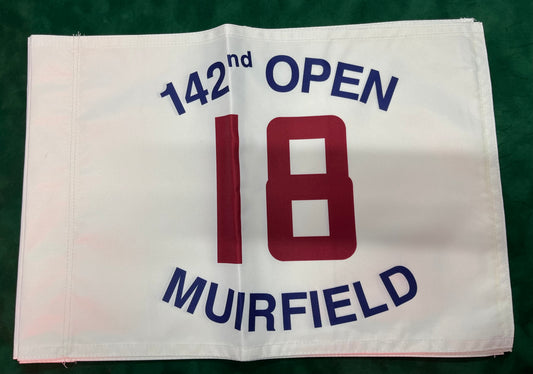 142nd Open Championship at Muirfield Unsigned Golf Flag (White)