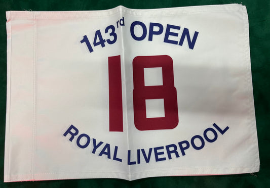 143rd Open Championship at Royal Liverpool Unsigned Golf Flag (White)