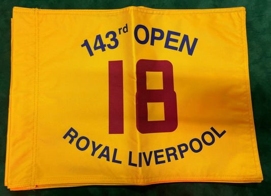 143rd Open Championship at Royal Liverpool Unsigned Golf Flag (Yellow)