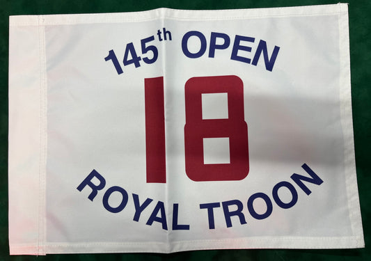 145th Open Championship at Royal Troon Unsigned Golf Flag (White)