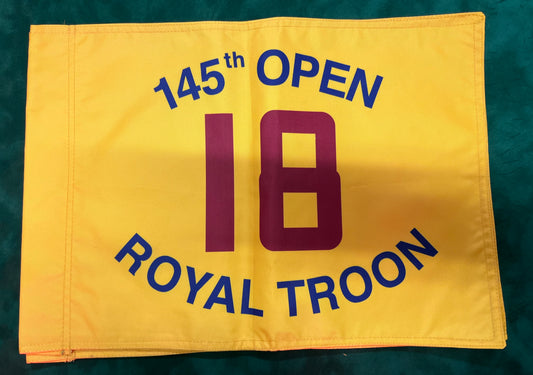 145th Open Championship at Royal Troon Unsigned Golf Flag (Yellow)