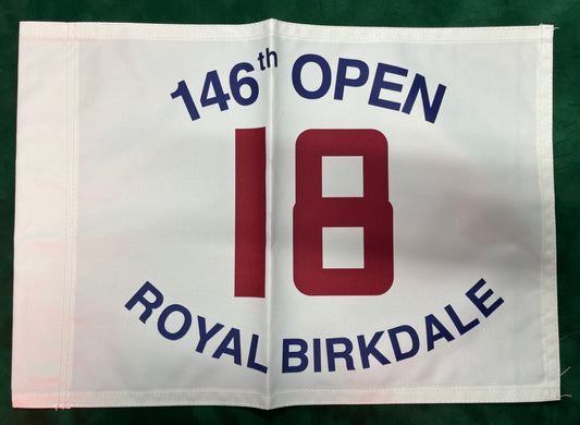 146th Open Championship at Royal Birkdale Unsigned Golf Flag (White)
