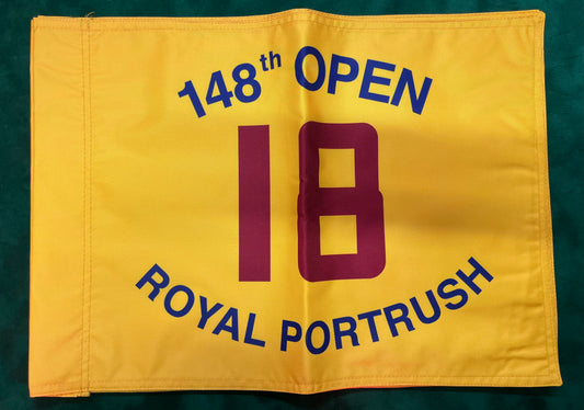 148th Open Championship at Royal Portrush Unsigned Golf Flag (Yellow)