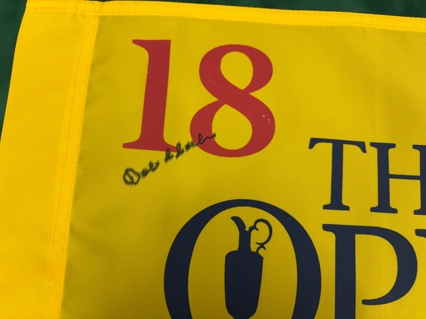 Bob Charles Rare Signed 150th Open at St Andrews Golf Pin Flag + Dealer COA