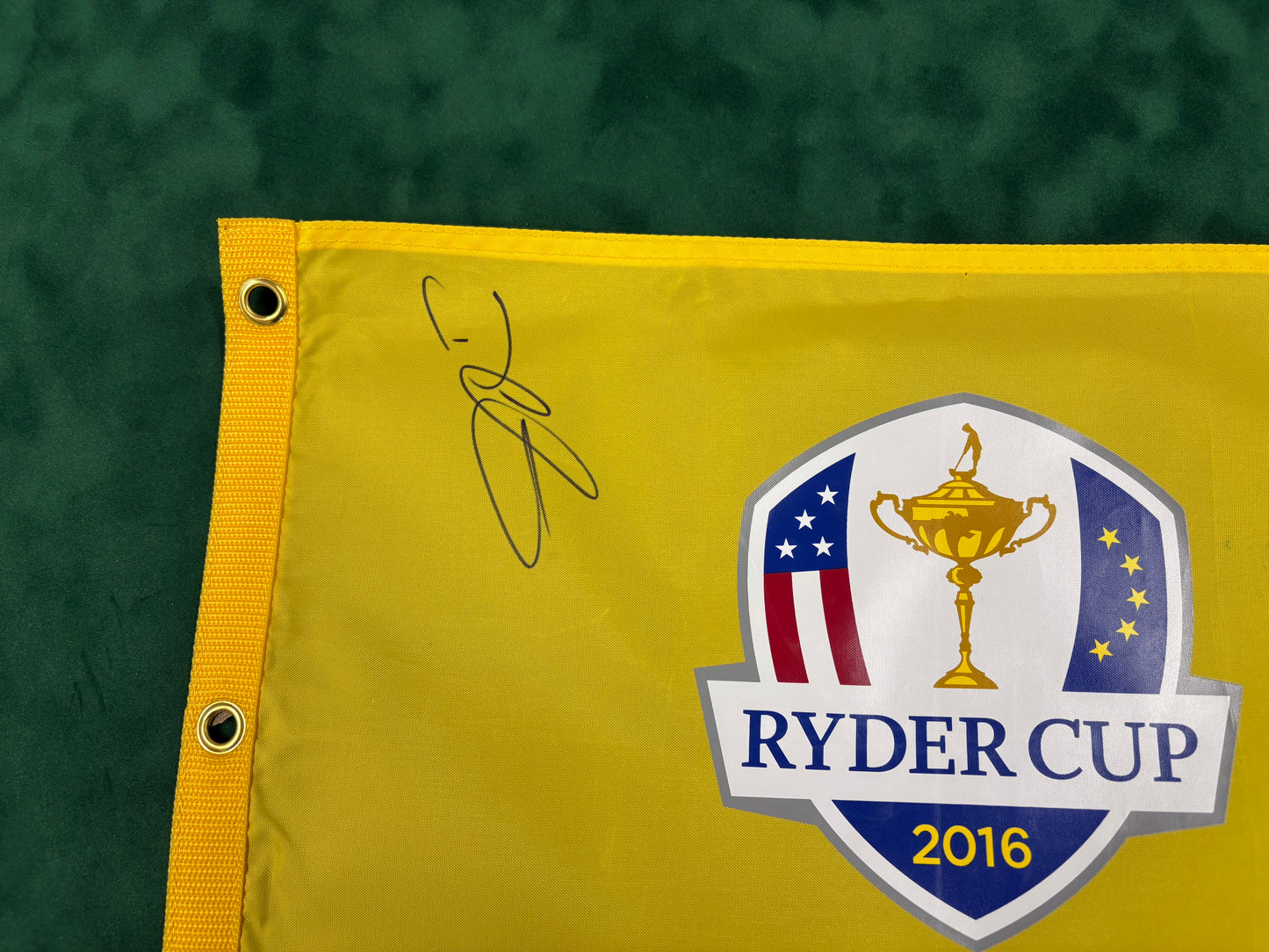 Darren Clarke Signed 2016 Ryder Cup at Hazeltine Golf Flag + Cert