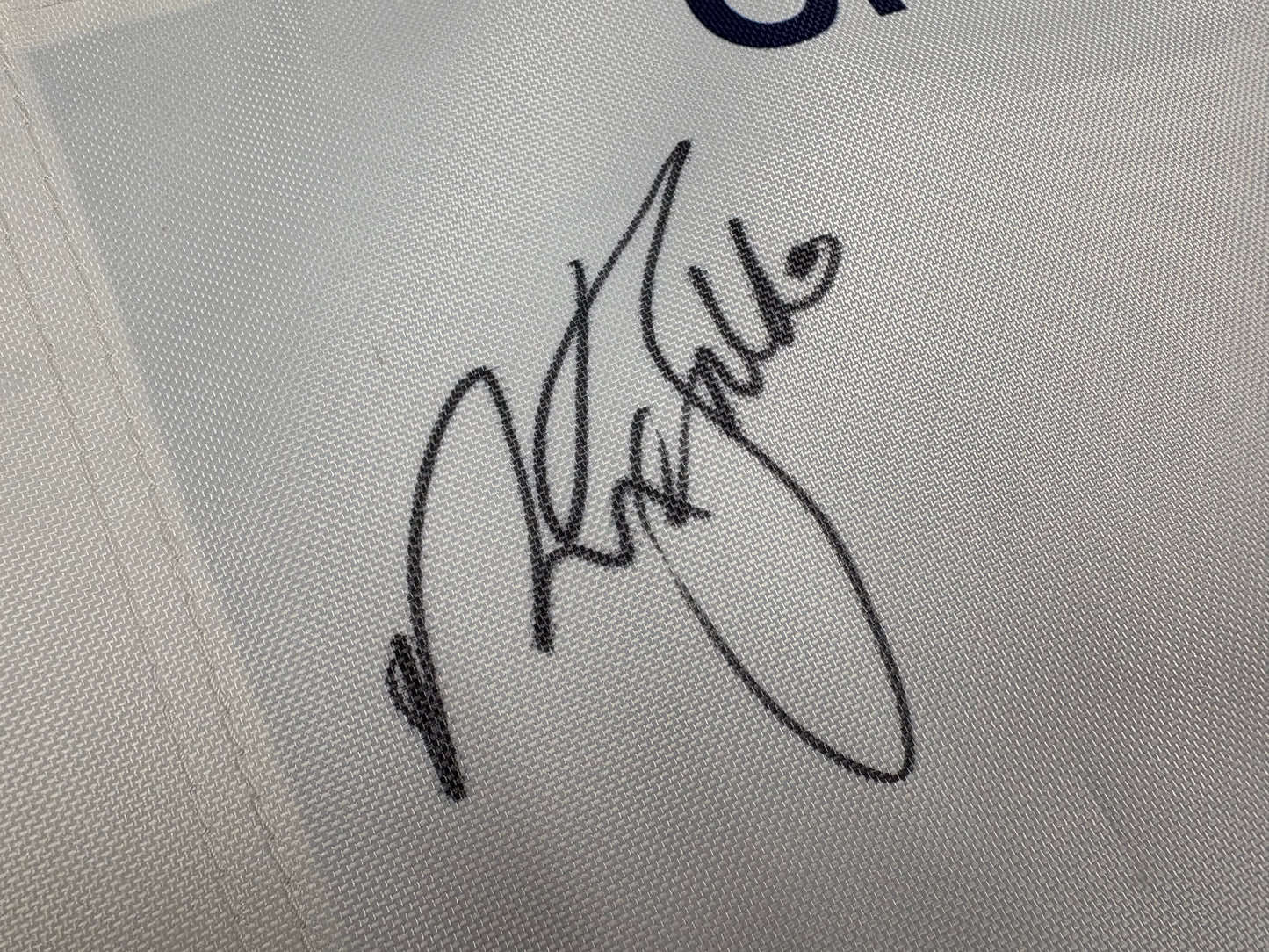 Sir Nick Faldo Signed Three-Time Open Champion White Golf Flag + Cert