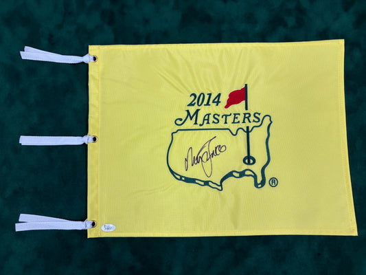 Sir Nick Faldo - Golf Legend Signed 2014 Masters Golf Pin Flag + Cert