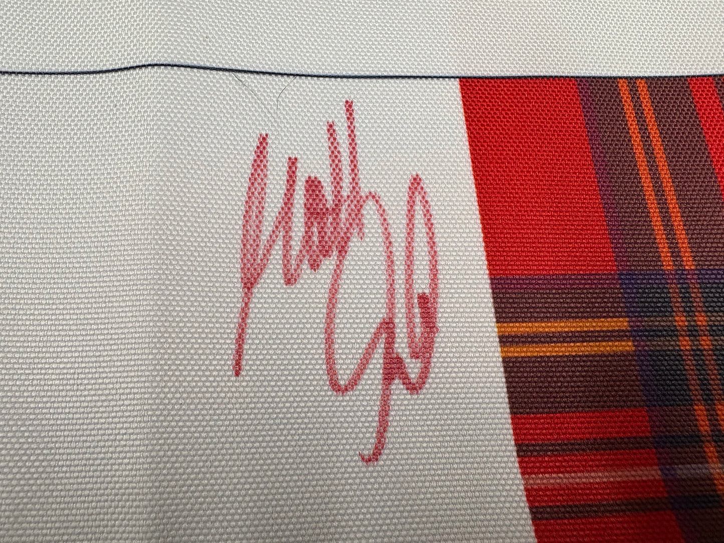 Matt Fitzpatrick 2023 Winner Signed Plaid RBC Heritage Golf Pin Flag + Dealer COA (Red Pen)