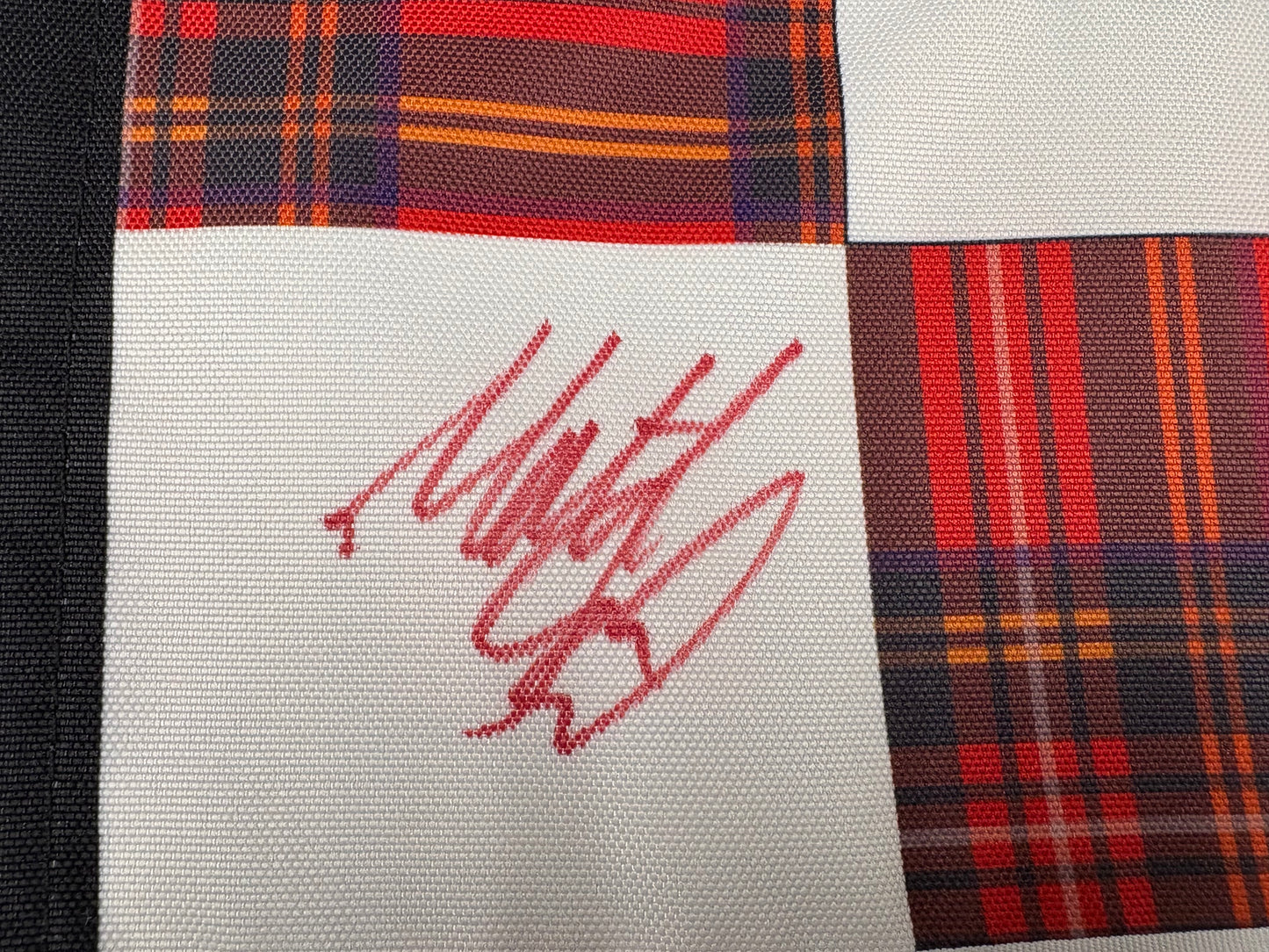 Matt Fitzpatrick 2023 Winner Signed Plaid RBC Heritage Golf Pin Flag + Dealer COA (Red Pen)