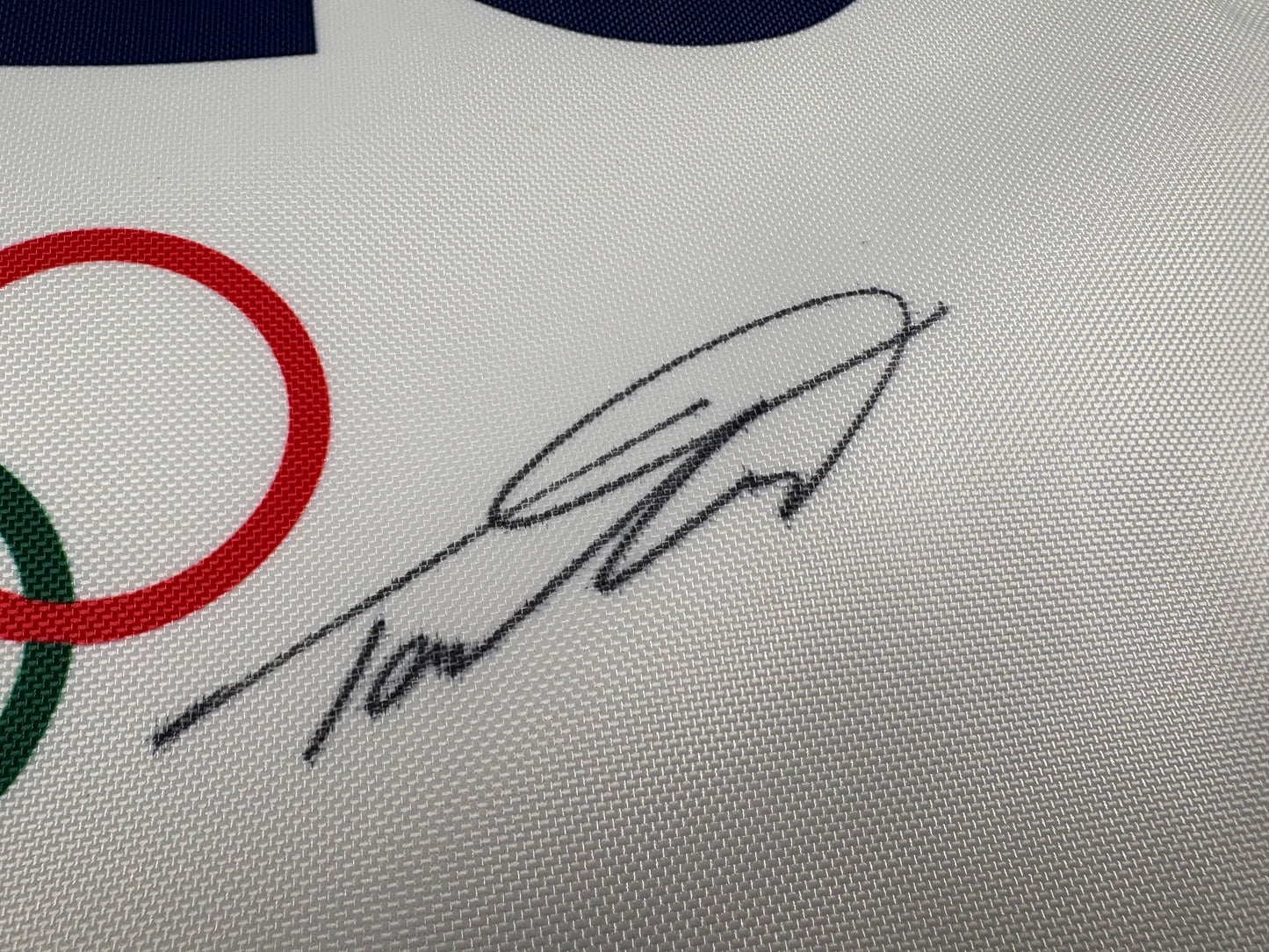 Tommy Fleetwood Silver Medallist Signed Paris 2024 Olympic 18 Golf Pin Flag + Dealer COA