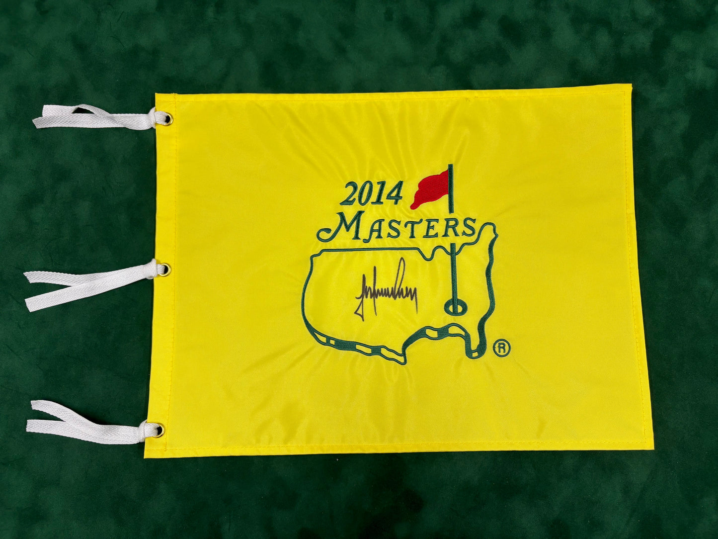 Trevor Immelman Signed 2014 Masters Golf Pin Flag + Dealer COA