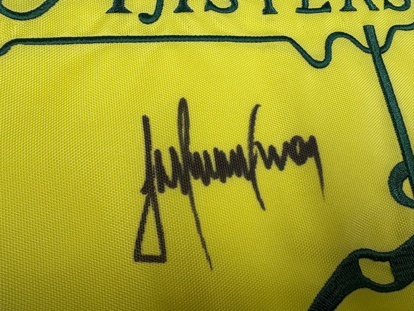 Trevor Immelman Signed 2014 Masters Golf Pin Flag + Dealer COA