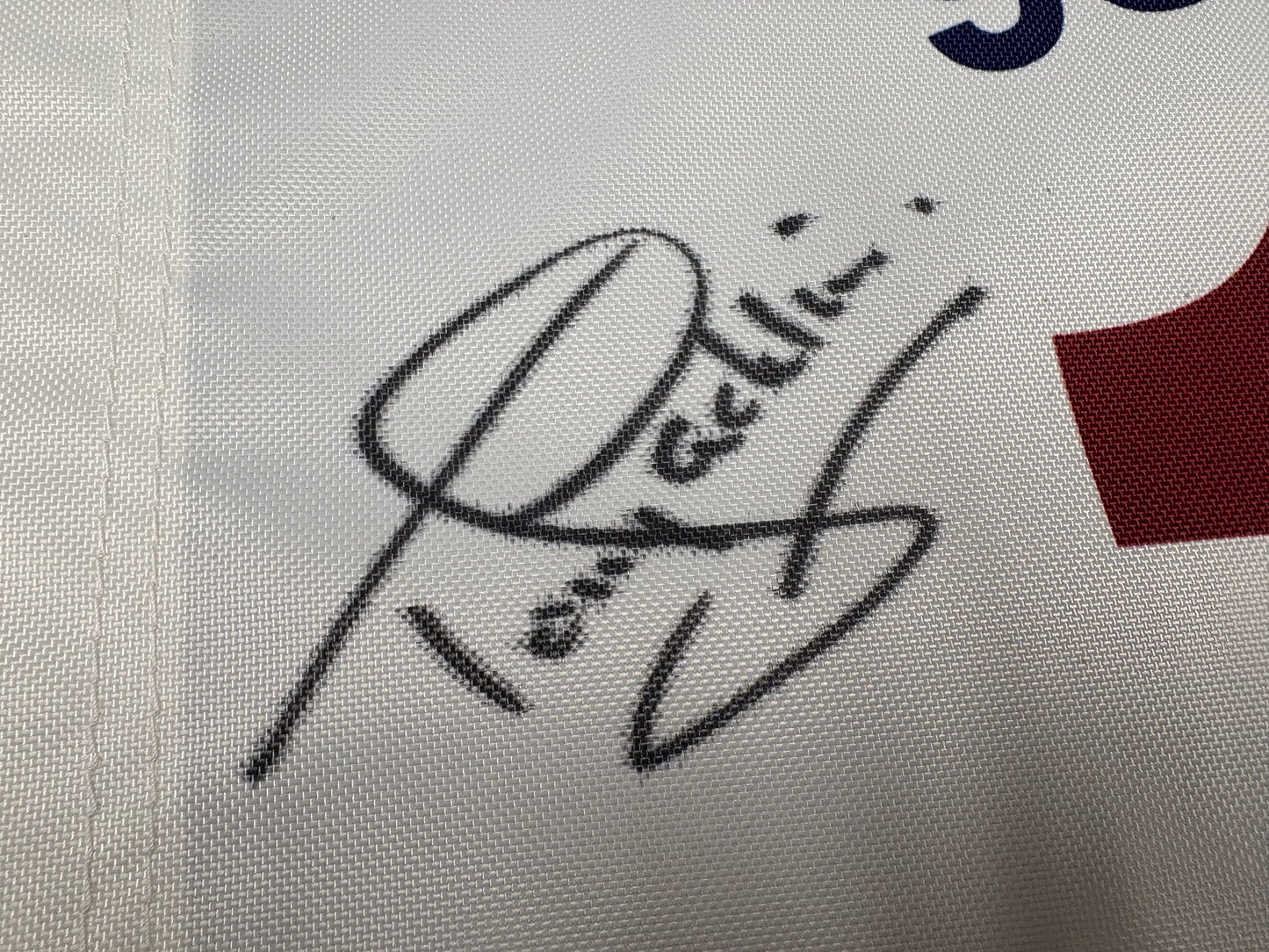 Tony Jacklin Winner Signed 98th Open at Royal Lytham White Golf Pin Flag + Dealer COA