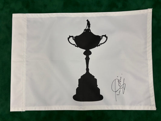 Tony Jacklin - Ryder Cup Winning Captain Signed Ryder Cup Golf Pin Flag + Dealer COA