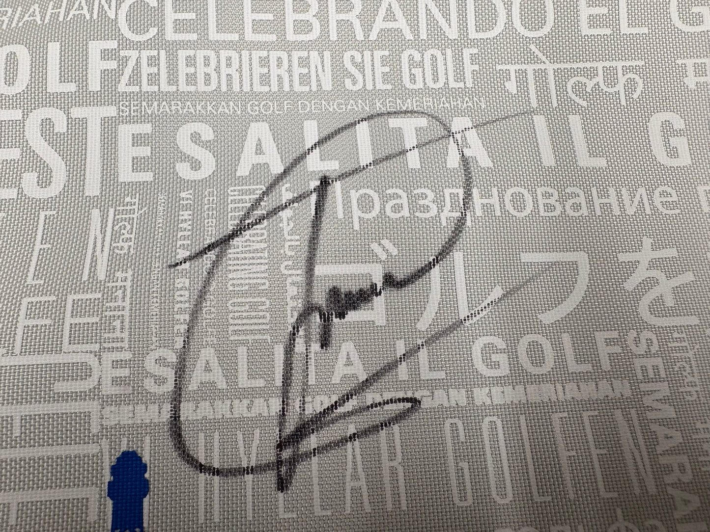 Miguel Ángel Jiménez Signed European Tour Golf Pin Flag + Dealer COA