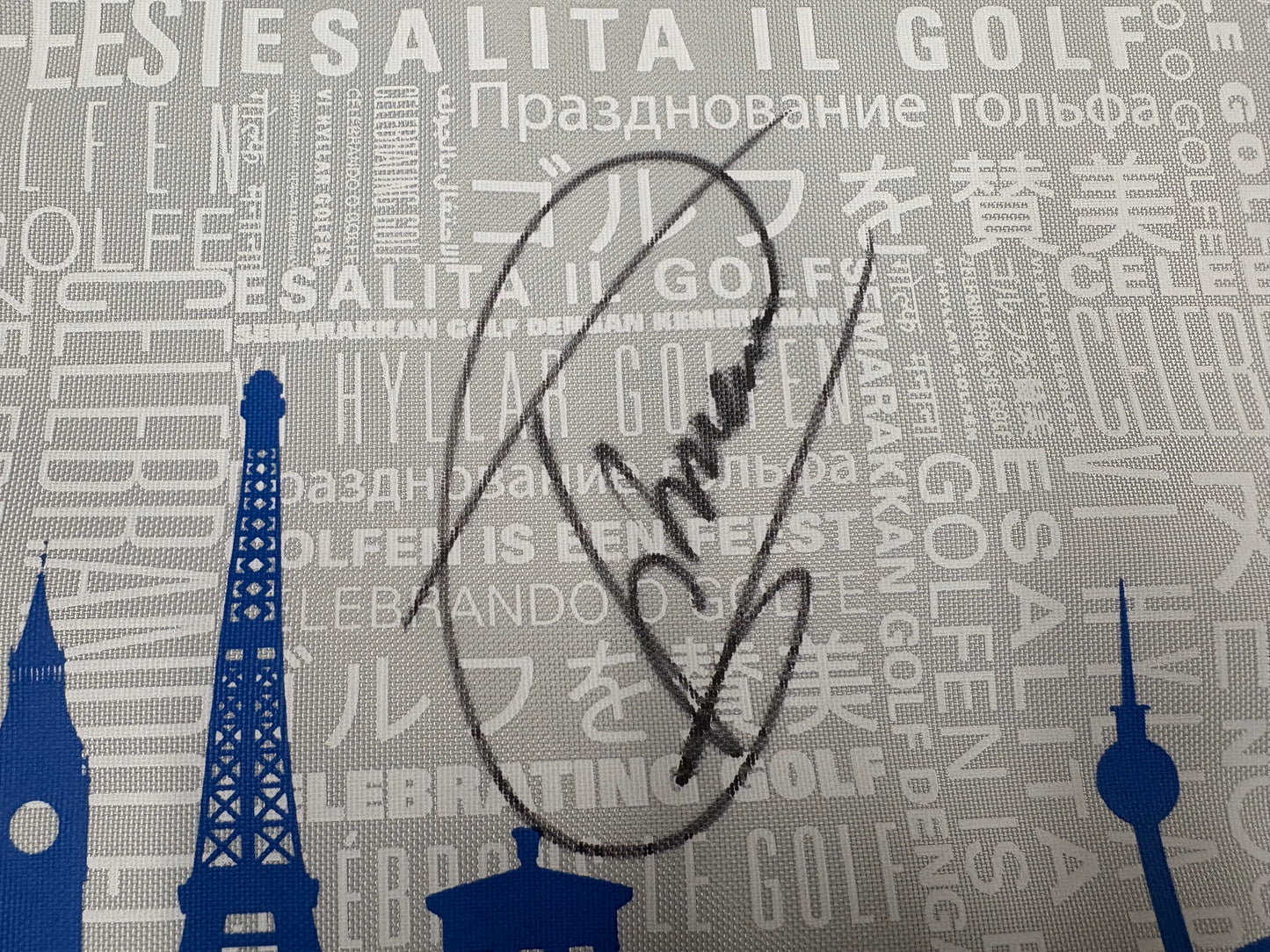 Miguel Ángel Jiménez Signed European Tour Golf Flag + Dealer COA