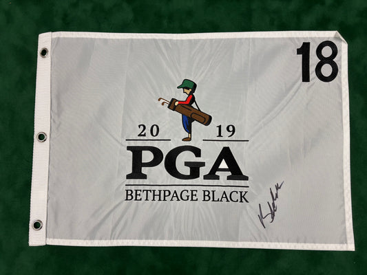Brooks Koepka Winner Signed 2019 PGA Championship at Bethpage Black Golf Flag + Dealer COA