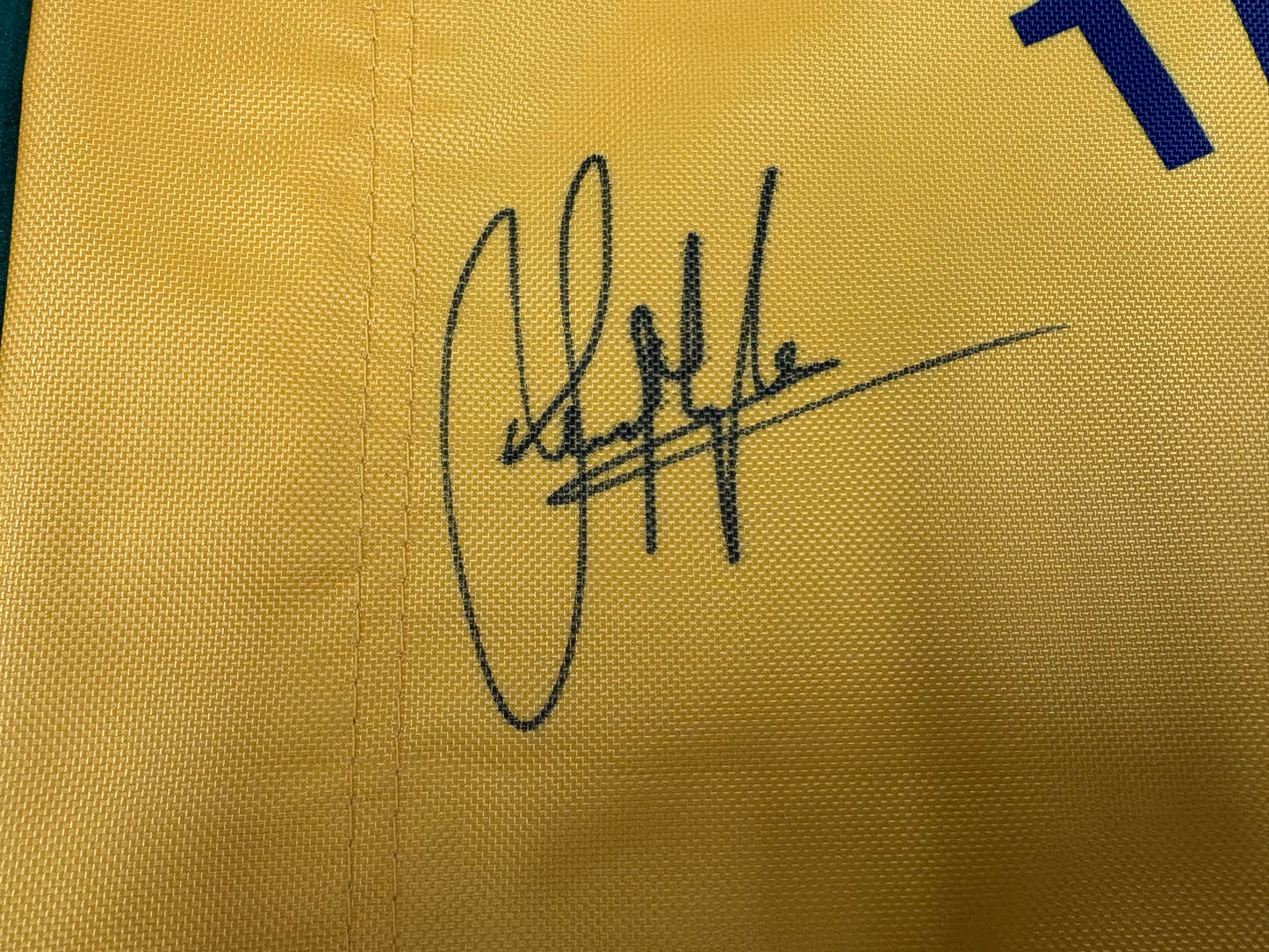 Sandy Lyle Winner Signed 114th Open at Royal St Georges Golf Flag + Dealer COA