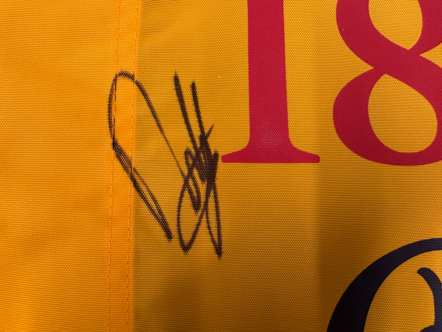 Francesco Molinari Winner Signed 147th Open at Carnoustie Golf Flag + Dealer COA