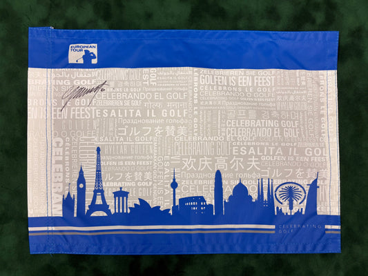 Colin Montgomerie Signed European Tour Golf Flag + Dealer COA