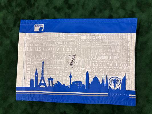 Álvaro Quirós Signed European Tour Golf Flag + Dealer COA