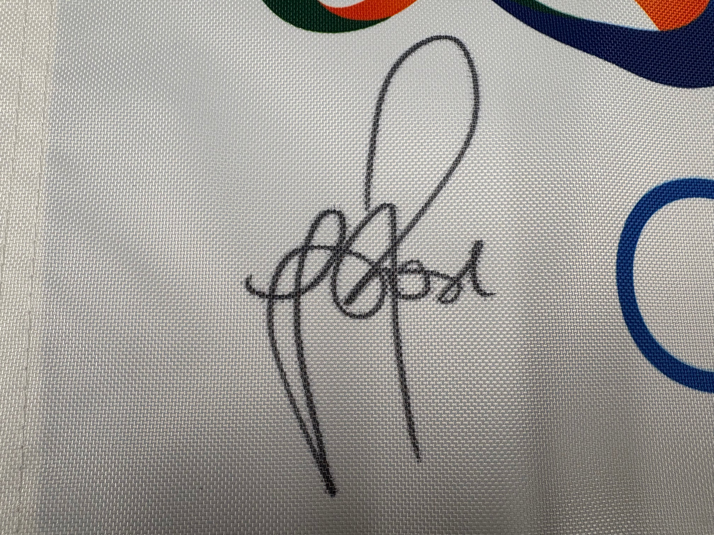 Justin Rose Signed Rio 2016 Olympic 18th Hole Golf Flag + Dealer COA