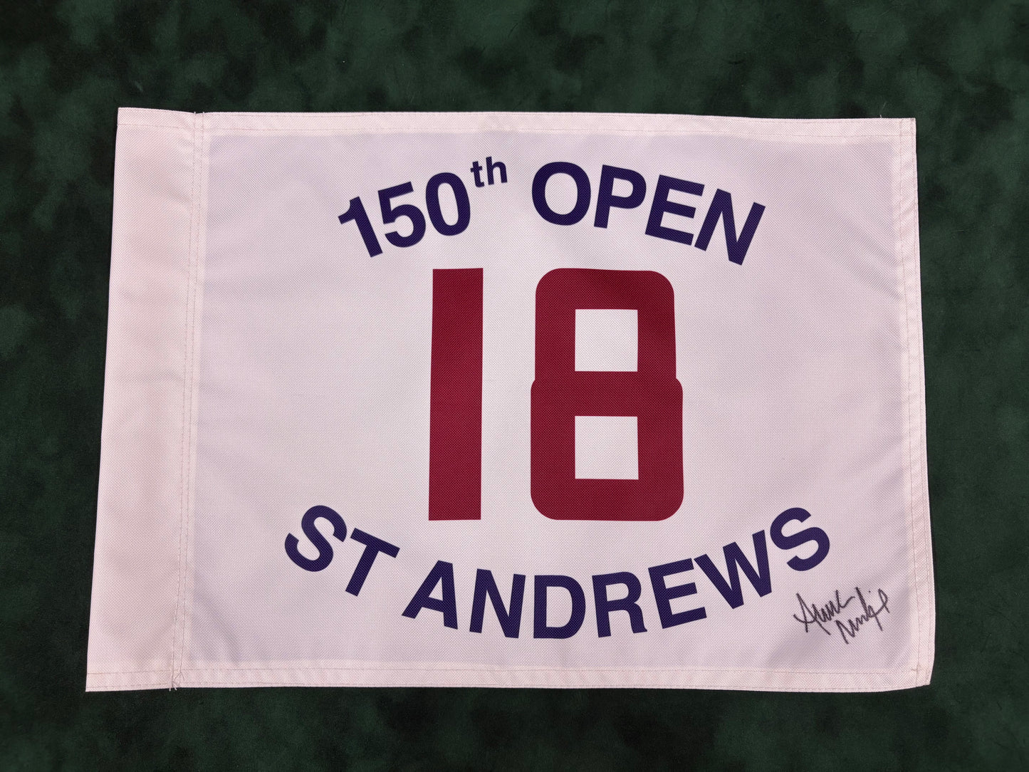 Anna Nordqvist Signed 150th Open at St Andrews Golf Flag + Dealer COA