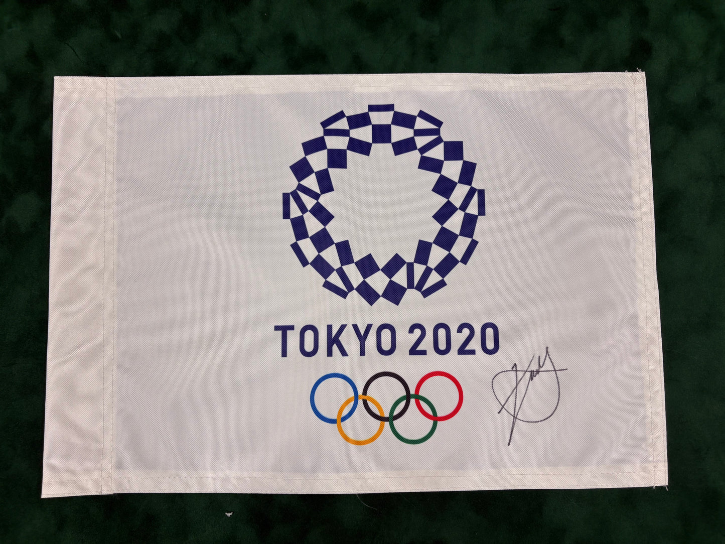 Xander Schauffele Signed Tokyo 2020 Olympic Golf Flag + Dealer COA