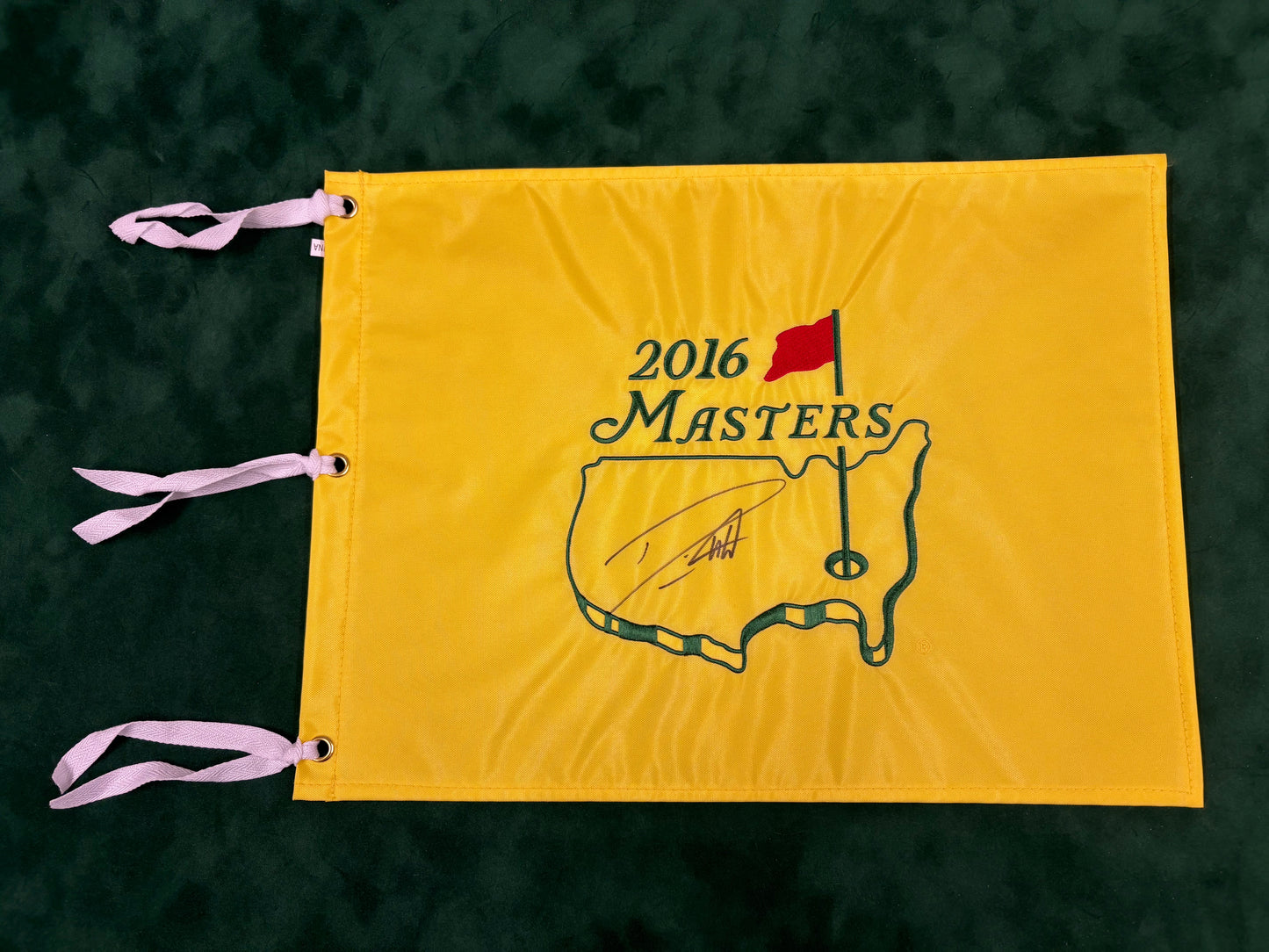 Danny Willett Winner Signed 2016 Masters Golf Flag + Dealer COA