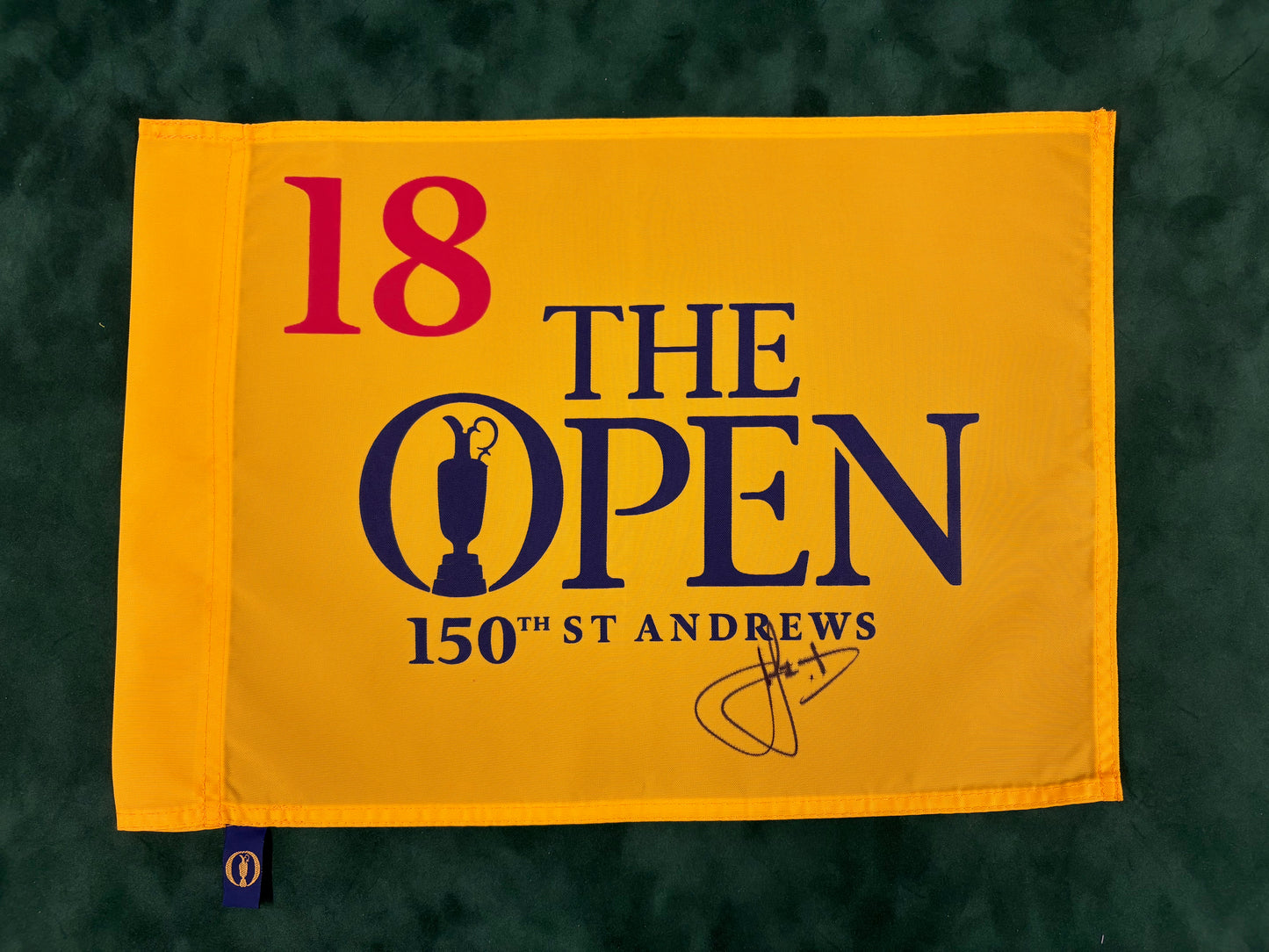 Cameron Smith Winner Signed 150th Open at St Andrews Golf Flag + Dealer COA