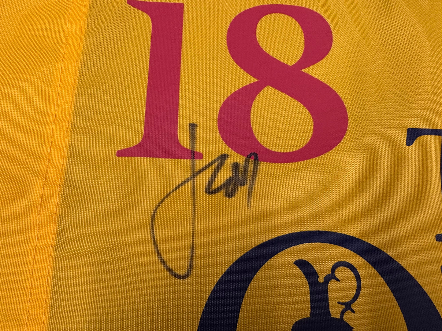 Jordan Spieth Winner Signed 146th Open at Royal Birkdale Golf Flag + Dealer COA