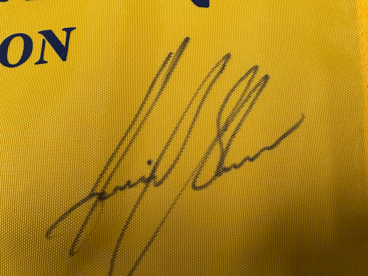 Henrik Stenson Winner Signed 145th Open at Royal Troon Golf Flag + Dealer COA