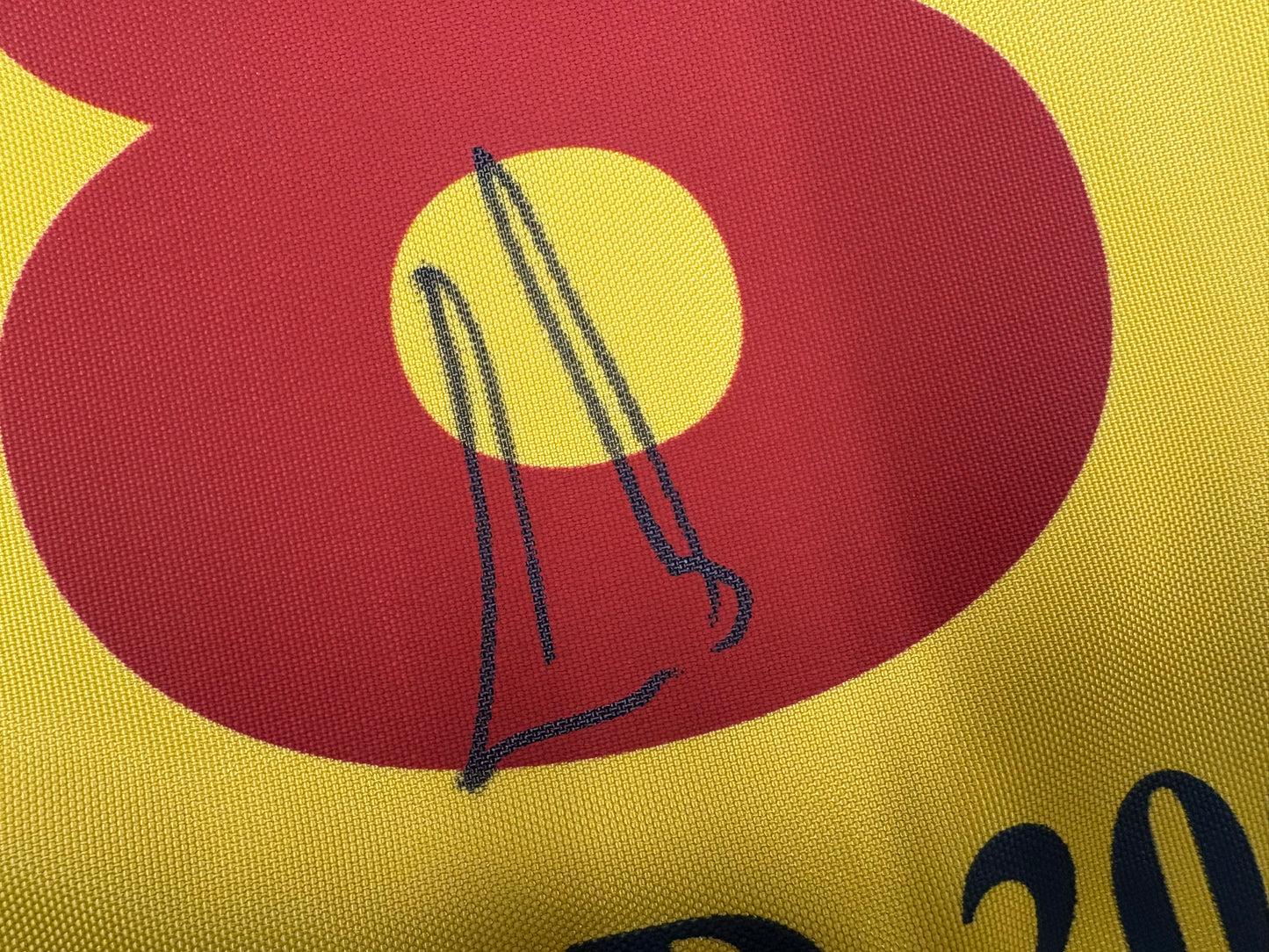 Ernie Els Signed Yellow 2002 The Open at Muirfield Golf Flag + Dealer COA