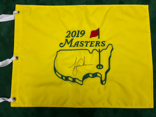 Tiger Woods Winner & Five -Time Champion Signed 2019 Masters Golf Pin Flag + Cert