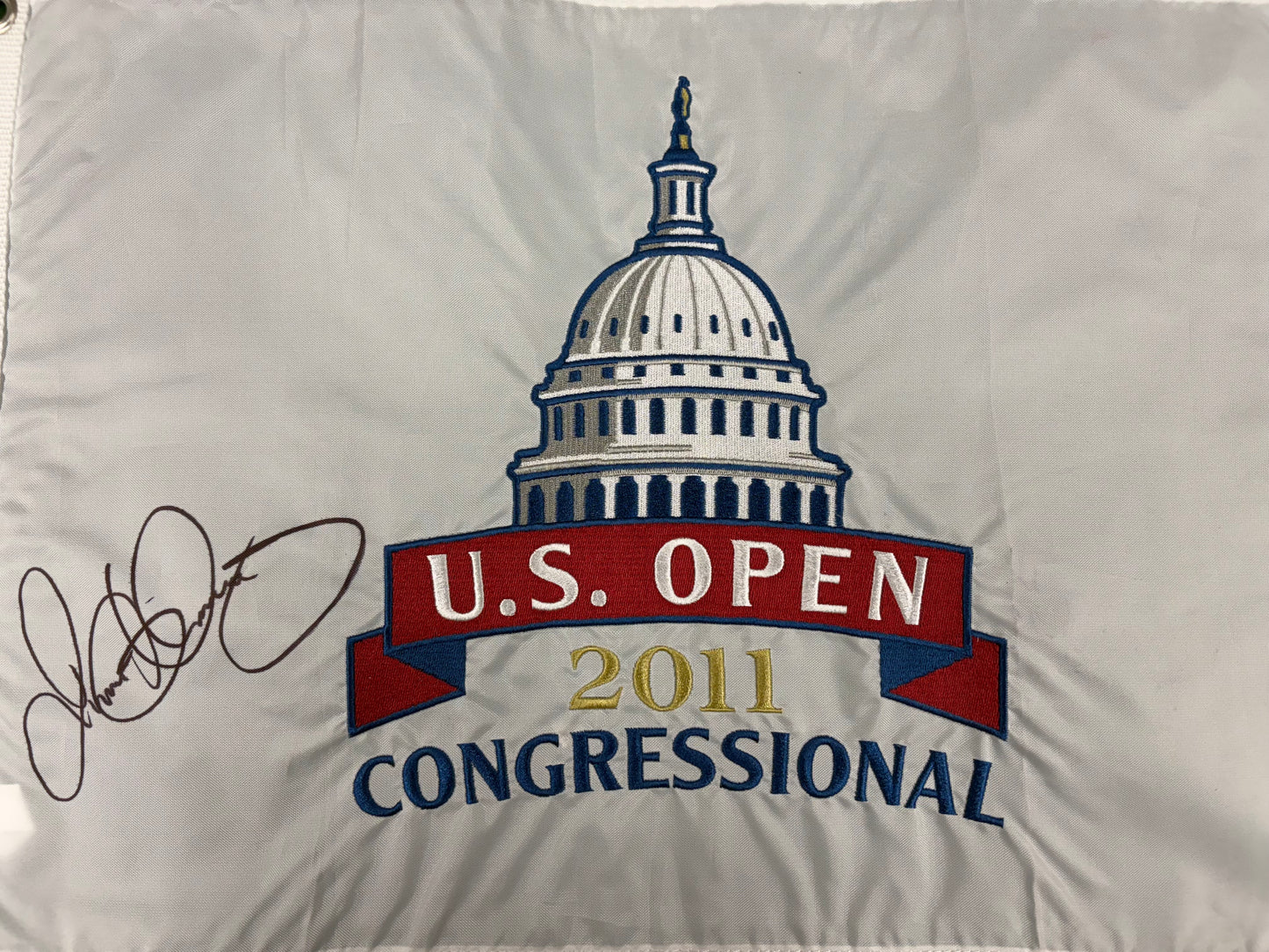 Rory McIlroy Winner Signed 2011 US Open at Congressional Embroided Golf Flag + Cert